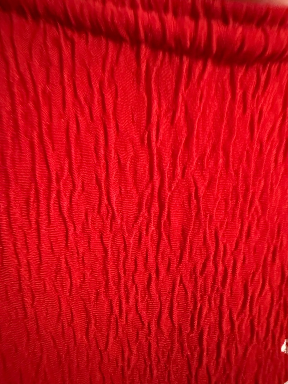 Vintage Red Vacation Resort Fish Maxi Dress, tagged size Medium, runs Large - Picture 5 of 5